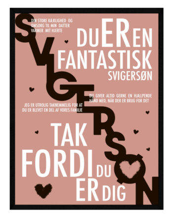 Svigersøn Plakat Personlig Plakat