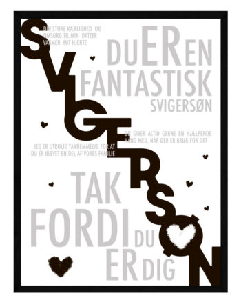 Svigersøn Plakat Personlig Plakat