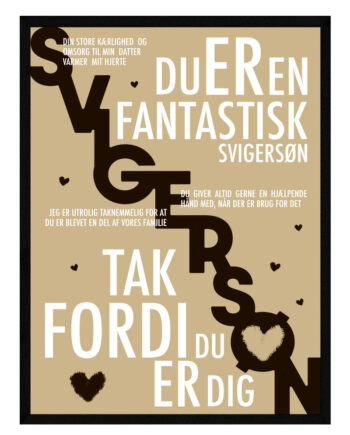 Svigersøn Plakat Personlig Plakat