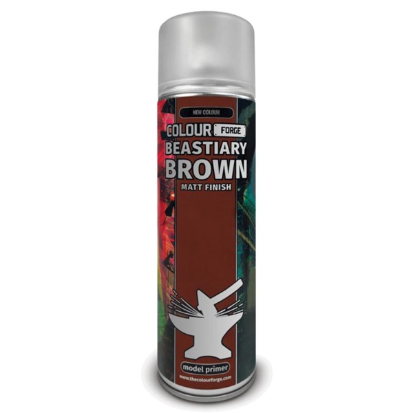 The Colour Forge Spray  Model Primer : Signature Series Beastiary Brown 500ml