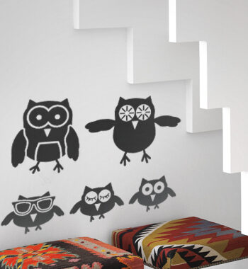 The Owls Wallsticker Af Alan Smithee  40x26 Cm