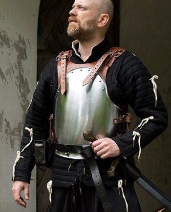 Torso Armour Merc Polished Steel Brown Epic Armoury Large  -large Live Rollespil