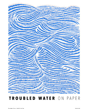 Troubled Water Blue Af Plakatwerket