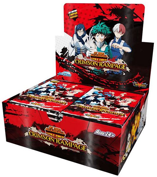 Ufs My Hero Academia Card Game Wave  : Crimson Rampage Booster Box  Display  24 Packs