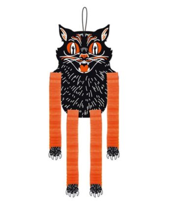 Uhyggelig Halloween Honeycomb  Dekoration Til Halloween  Sort Kat