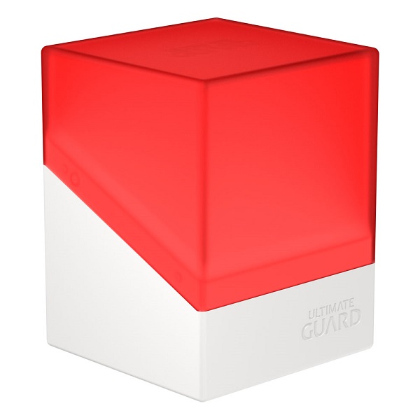 Ultimate Guard Boulder Deck Case  Deck Box  100  Standard Size Synergy Red White