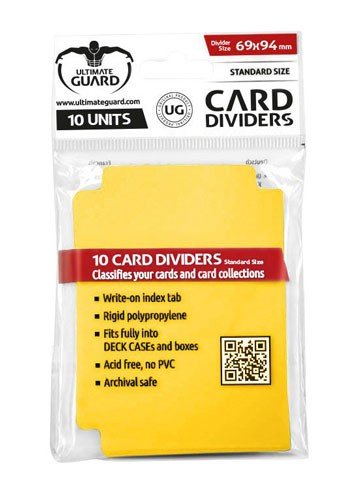 Ultimate Guard Card Dividers  Opdelere  Standard Size Yellow  Gul   10