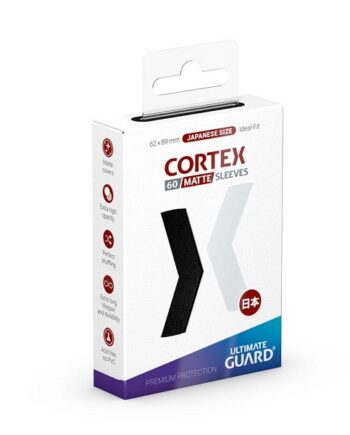 Ultimate Guard Cortex Sleeves  Kortlommer  Japanese Size Matte Black  Sort   60 Sleeves