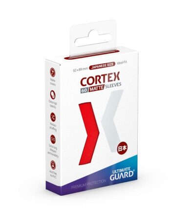 Ultimate Guard Cortex Sleeves  Kortlommer  Japanese Size Matte Red    195 184     60 Sleeves