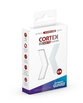 Ultimate Guard Cortex Sleeves  Kortlommer  Japanese Size Matte White  Hvid   60 Sleeves