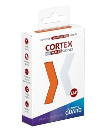 Ultimate Guard Cortex Sleeves  Kortlommer  Japanese Size  Yugioh-st 195 184 Rrelse  Matte Orange  Orange   60 Sleeves
