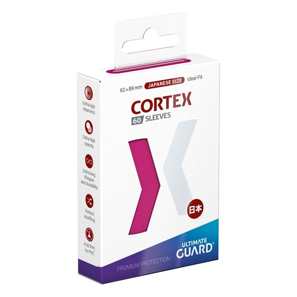 Ultimate Guard Cortex Sleeves  Kortlommer  Japanese Size  Yugioh-st 195 184 Rrelse  Pink  60 Sleeves
