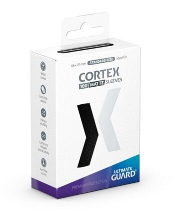 Ultimate Guard Cortex Sleeves  Kortlommer  Standard Size Matte Black  100 Sleeves