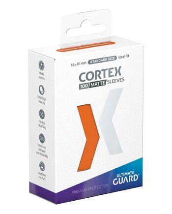 Ultimate Guard Cortex Sleeves  Kortlommer  Standard Size Matte Orange  100 Sleeves