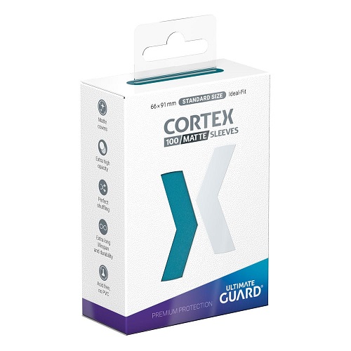 Ultimate Guard Cortex Sleeves  Kortlommer  Standard Size Matte Petrol  100 Sleeves