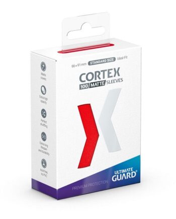 Ultimate Guard Cortex Sleeves  Kortlommer  Standard Size Matte Red  100 Sleeves