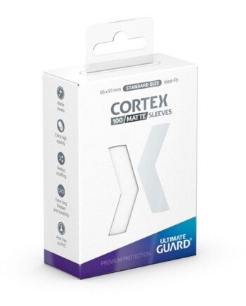 Ultimate Guard Cortex Sleeves  Kortlommer  Standard Size Matte White  100 Sleeves