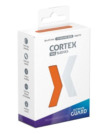 Ultimate Guard Cortex Sleeves  Kortlommer  Standard Size Orange  100 Sleeves