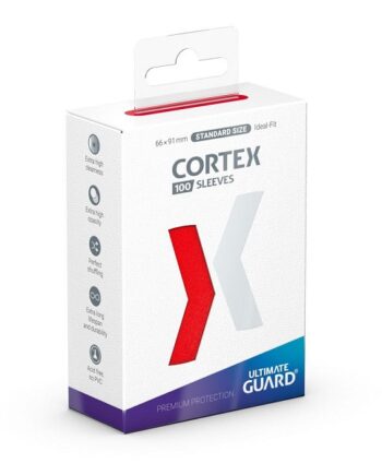 Ultimate Guard Cortex Sleeves  Kortlommer  Standard Size Red  100 Sleeves