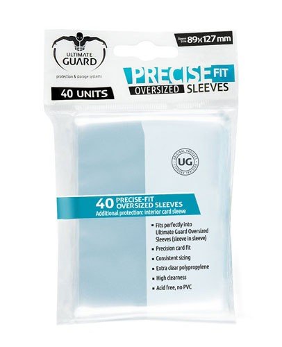 Ultimate Guard Precise-fit Sleeves  Lommer  Oversized Transparent  40   Perfect Fit   Archenemy  Commander  Planechase