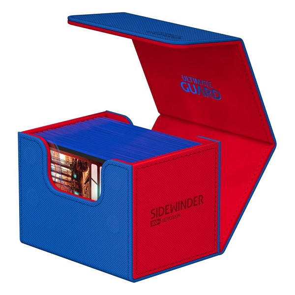 Ultimate Guard Sidewinder Deck Case  Deck Box  100  Standard Size Xenoskin Synergy Blue Red