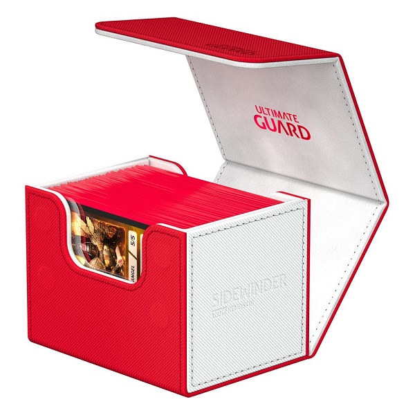 Ultimate Guard Sidewinder Deck Case  Deck Box  100  Standard Size Xenoskin Synergy Red White