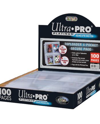 Ultra Pro Mappelommer   Huller Platinum Secure Toploader  -pocket Sider Display Med 100 Stk   15848