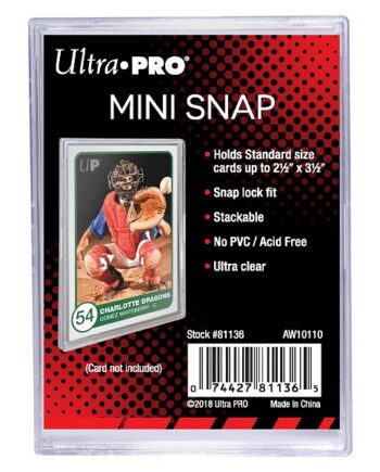 Ultra Pro Mini Snap Card Holder Standard Size      Quot        Quot  Sleeves  81136