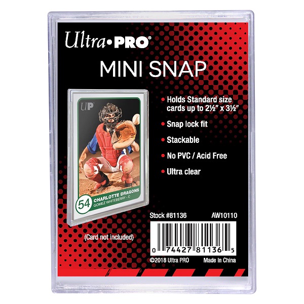 Ultra Pro Mini Snap Card Holder Standard Size      Quot        Quot  Sleeves  81136