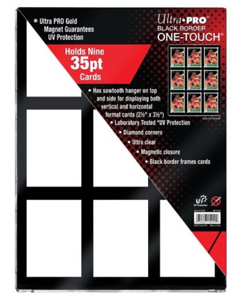 Ultra Pro One-touch Magnetic Holder  -card Frame Black Border Standard Size      Quot        Quot  35pt Uv Sleeves  15299-uv