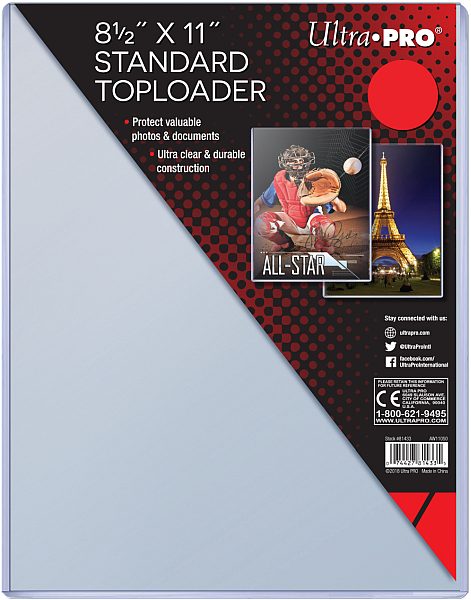 Ultra Pro Toploader Jumbo Enkeltk 195 184      Stk    5x11 Quot  Sleeves  81433
