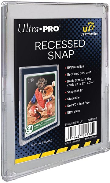 Ultra Pro Uv Recessed Snap Card Holder Standard Size      Quot        Quot  Sleeves  85938-uv