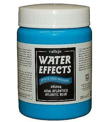 Vallejo Diorama Effects: Water Texture Atlantic Blue  Bl 195 165  Gel  200 Ml