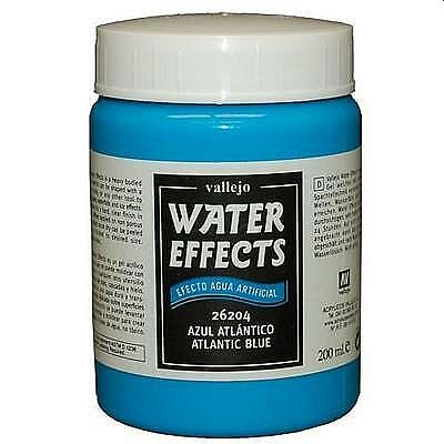 Vallejo Diorama Effects: Water Texture Atlantic Blue  Bl 195 165  Gel  200 Ml