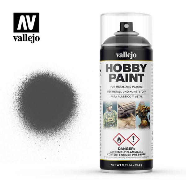 Vallejo Hobby Paint Primer Sprays: Panzer Grey 400ml