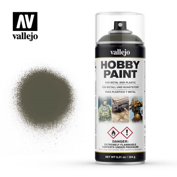 Vallejo Hobby Paint Primer Sprays: Russian Green 4bo 400ml
