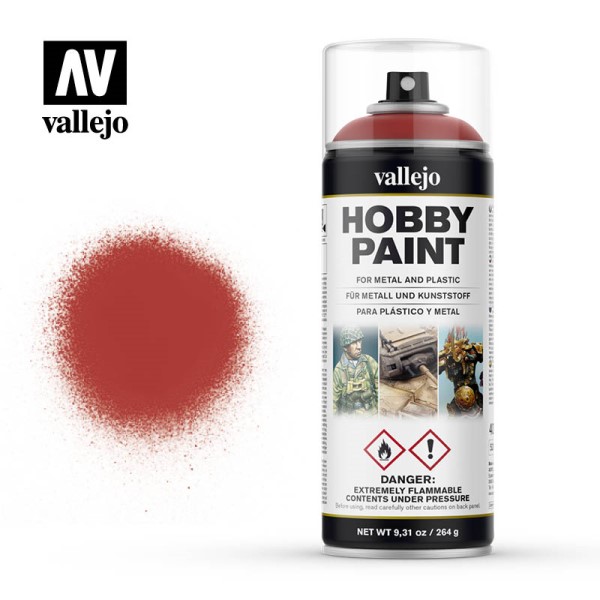 Vallejo Hobby Paint Primer Sprays: Scarlet Red 400ml