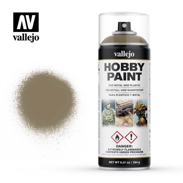 Vallejo Hobby Paint Primer Sprays: Us Khaki 400ml
