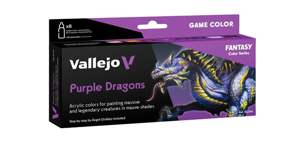 Vallejo Maling Game Color: Purple Dragons Color Set   Colors 18ml