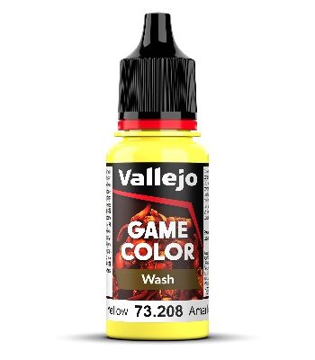 Vallejo Maling Game Color: Wash Yellow 18ml
