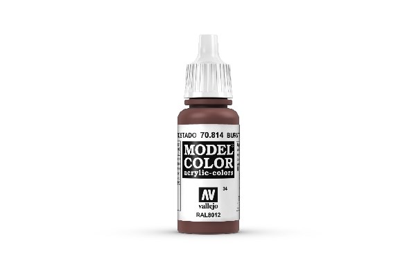 Vallejo Maling Model Color: Burnt Red 17ml