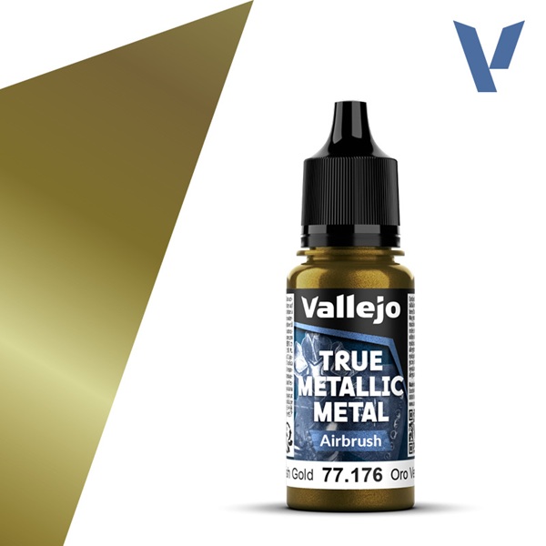 Vallejo Maling True Metallic Metal: Airbrush Greenish Gold 18ml