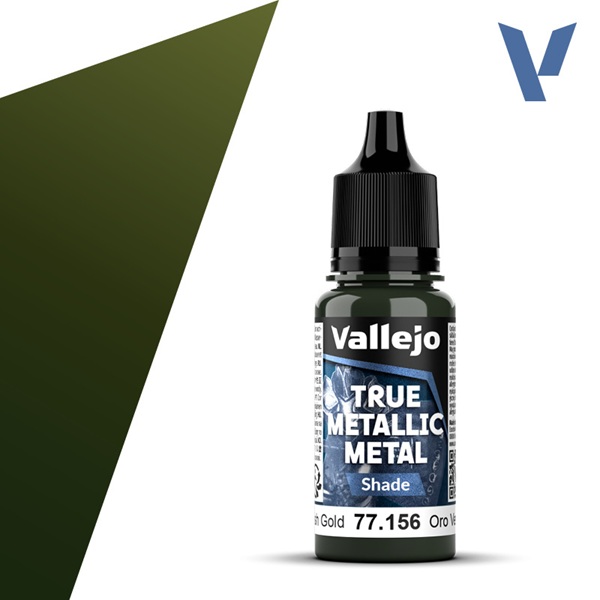 Vallejo Maling True Metallic Metal: Shade Greenish Gold 18ml