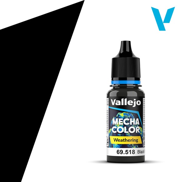 Vallejo Mecha Airbrush Color: Weathering Black Wash 18ml