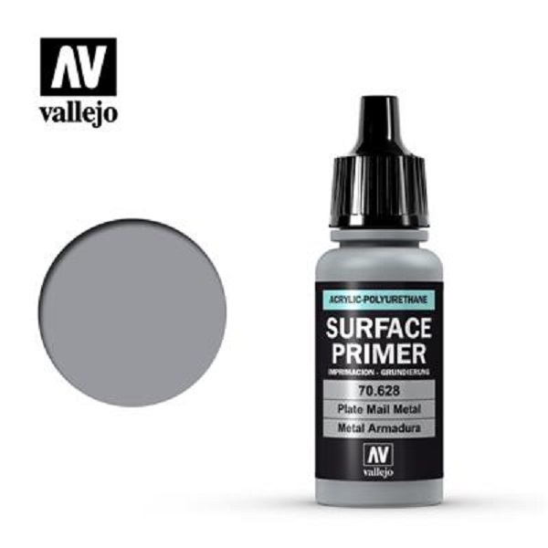 Vallejo Primer  Acrylic-polyurethane : Plate Mail Metal  17 Ml