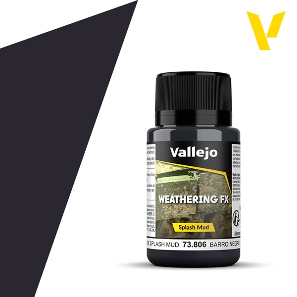 Vallejo Weathering Effects: Black Splash Mud  40 Ml