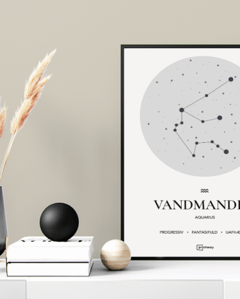 Vandmanden Stjernetegn Plakat Hvid 60 84 Cm  A1