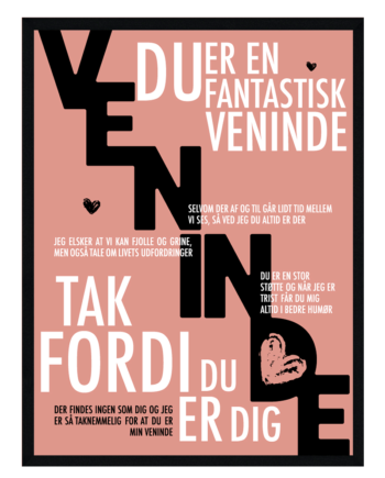Veninde Plakat Personlig Plakat