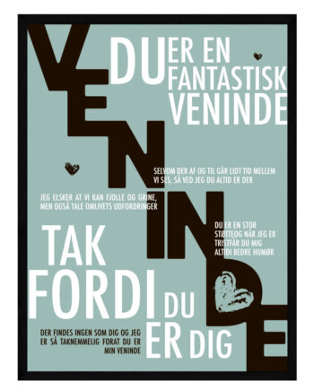 Veninde Plakat Personlig Plakat