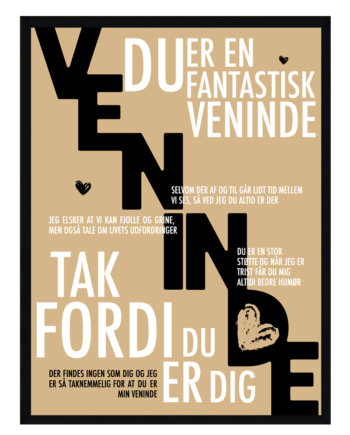 Veninde Plakat Personlig Plakat